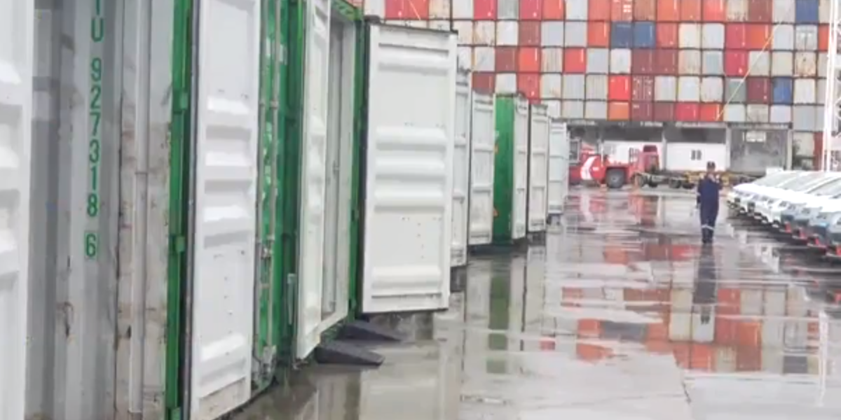 集装箱船创纪录！！！一次装运1800台新能源车